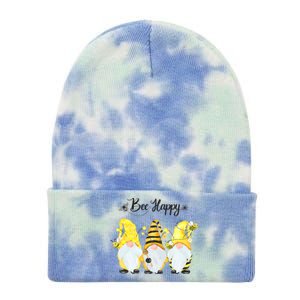 Bee Happy Bee Gnome Spring Tie Dye 12in Knit Beanie