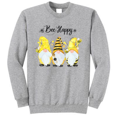 Bee Happy Bee Gnome Spring Tall Sweatshirt