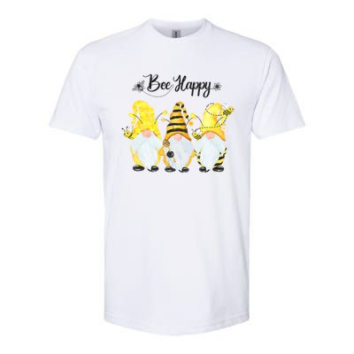 Bee Happy Bee Gnome Spring Softstyle® CVC T-Shirt