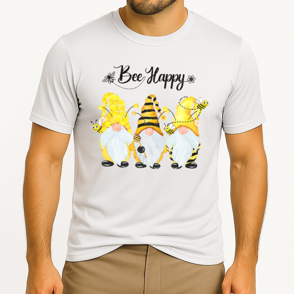 Bee Happy Bee Gnome Spring Performance Shirt