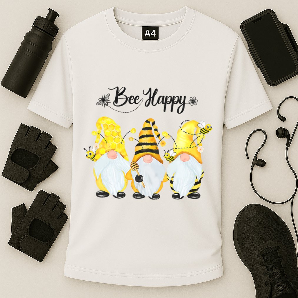 Bee Happy Bee Gnome Spring Performance Shirt