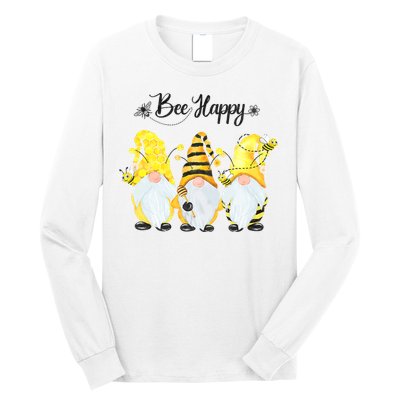 Bee Happy Bee Gnome Spring Long Sleeve Shirt