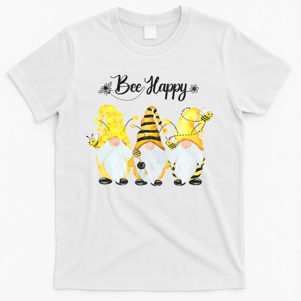 Bee Happy Bee Gnome Spring T-Shirt