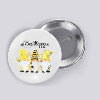 Bee Happy Bee Gnome Spring Button