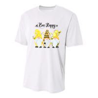 Bee Happy Bee Gnome Spring Youth Performance Sprint T-Shirt