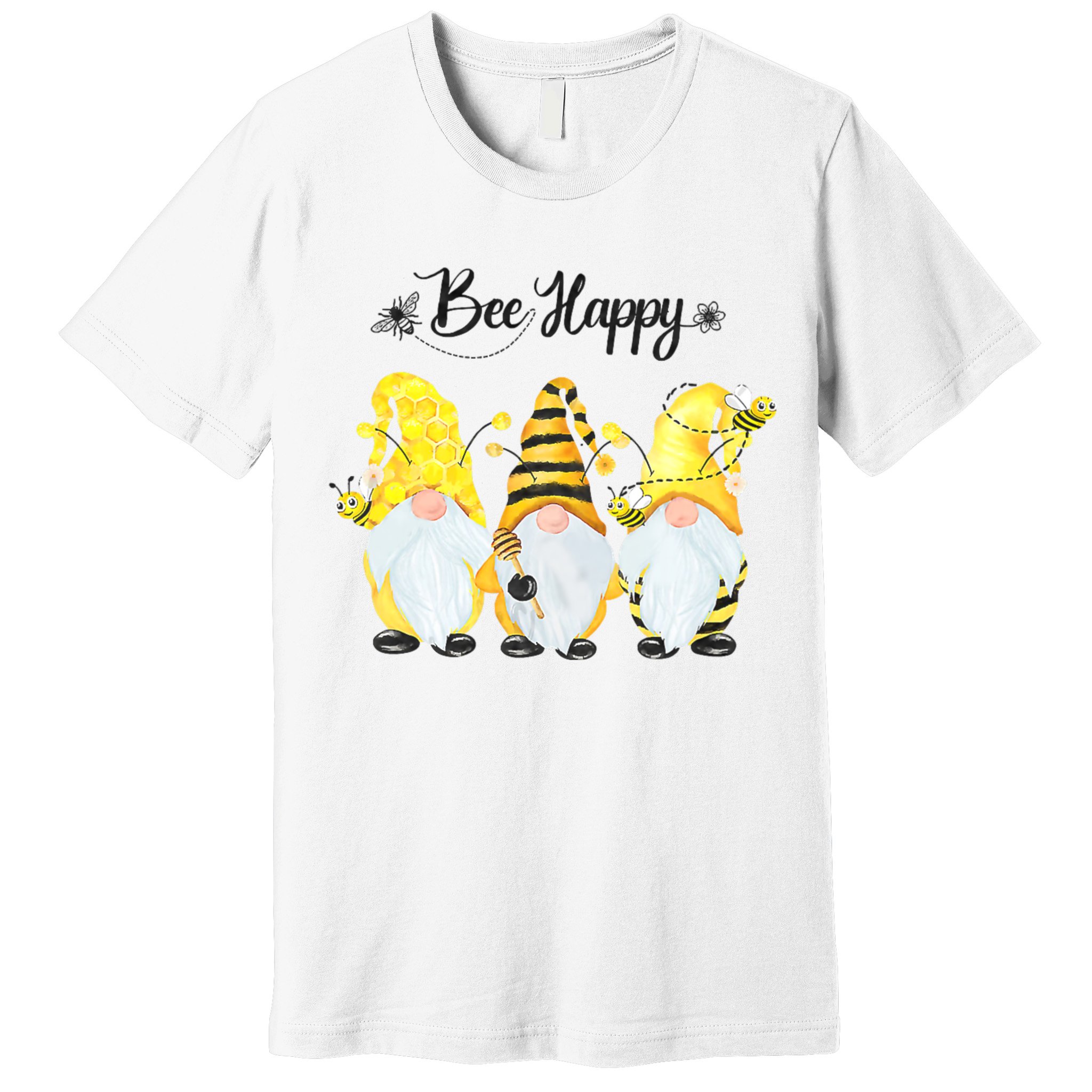 Bee Happy Bee Gnome Spring Premium T-Shirt