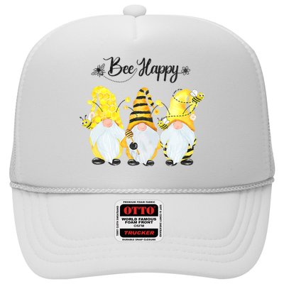 Bee Happy Bee Gnome Spring Trucker Hat
