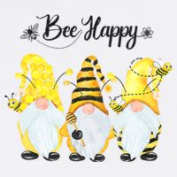 Bee Happy Bee Gnome Spring Wool Snapback Cap