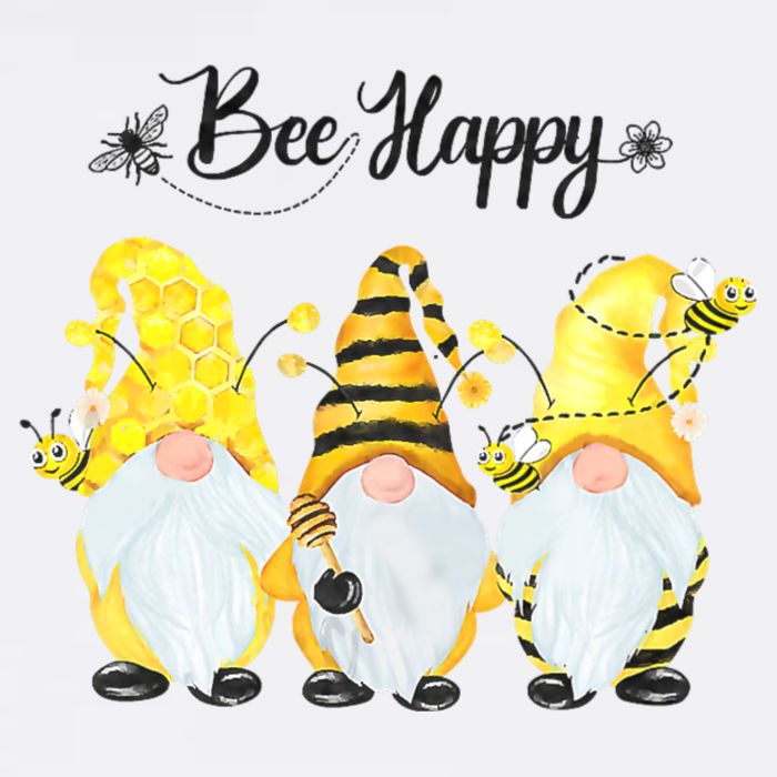 Bee Happy Bee Gnome Spring Wool Snapback Cap