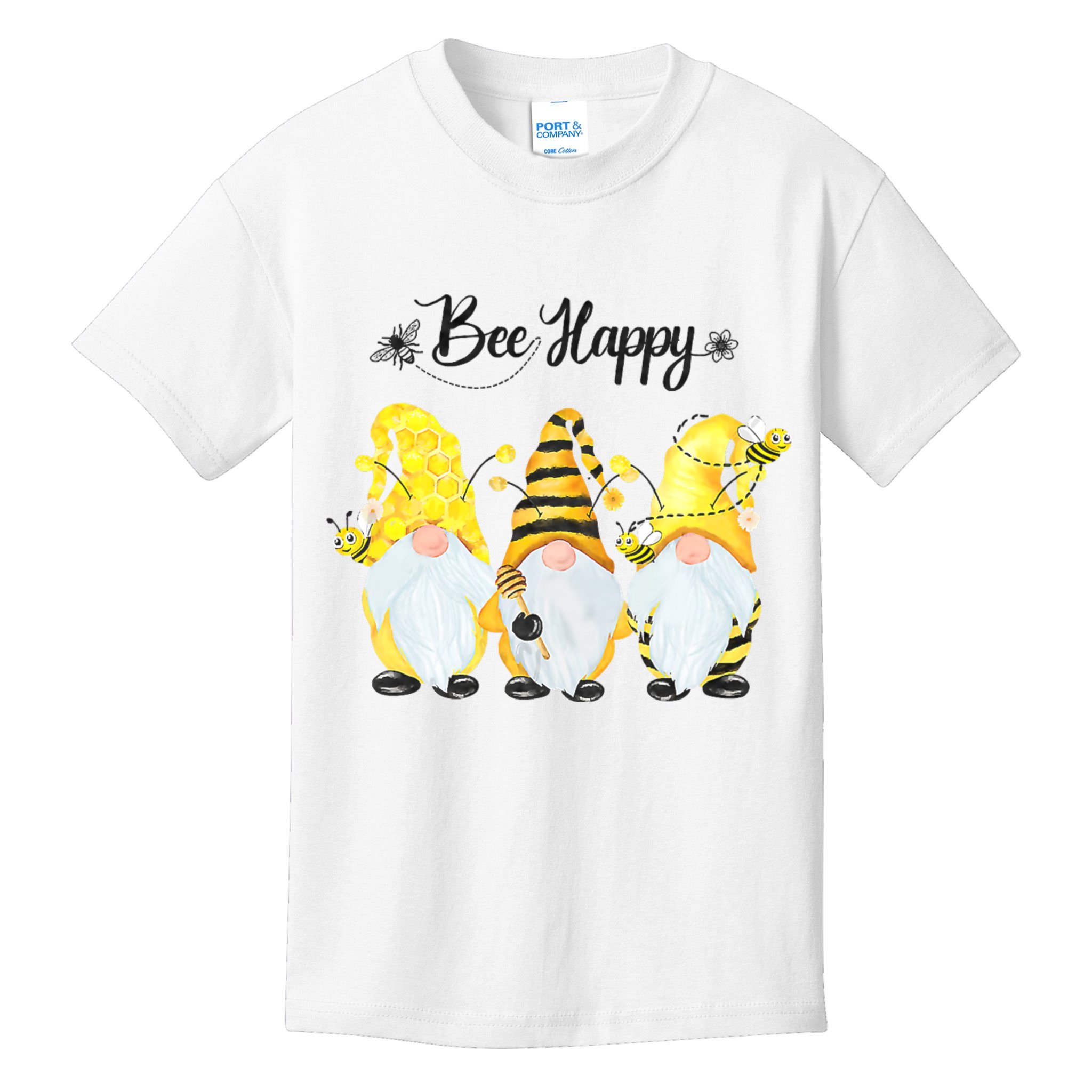Bee Happy Bee Gnome Spring Kids T-Shirt