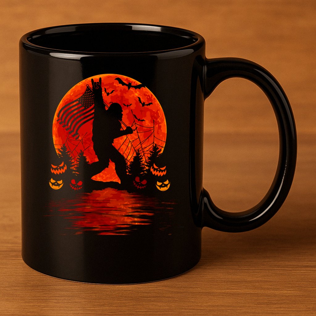 Bigfoot Halloween 11oz C Handle Ceramic Mug