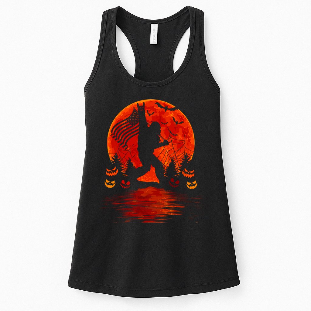 Bigfoot Halloween Womens Tank Top