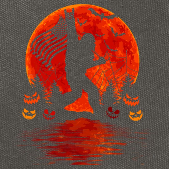 Bigfoot Halloween Cotton Canvas Backpack