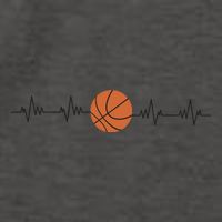 Basketball Heartbeat Vector Backpack
