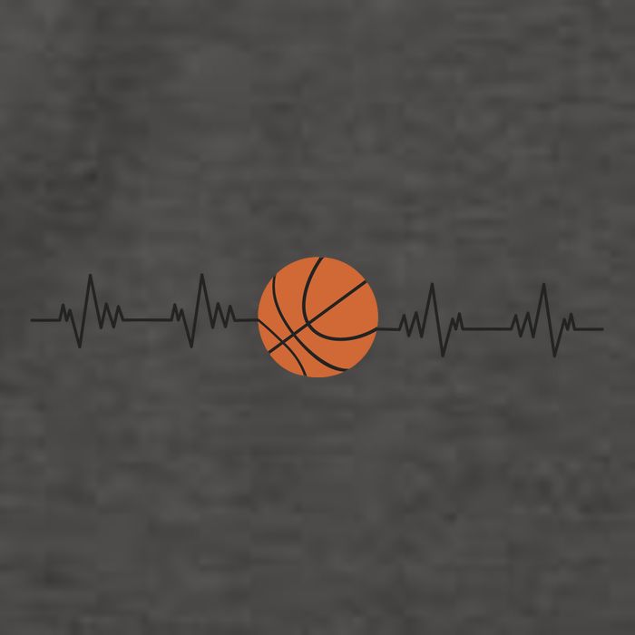 Basketball Heartbeat Vector Backpack