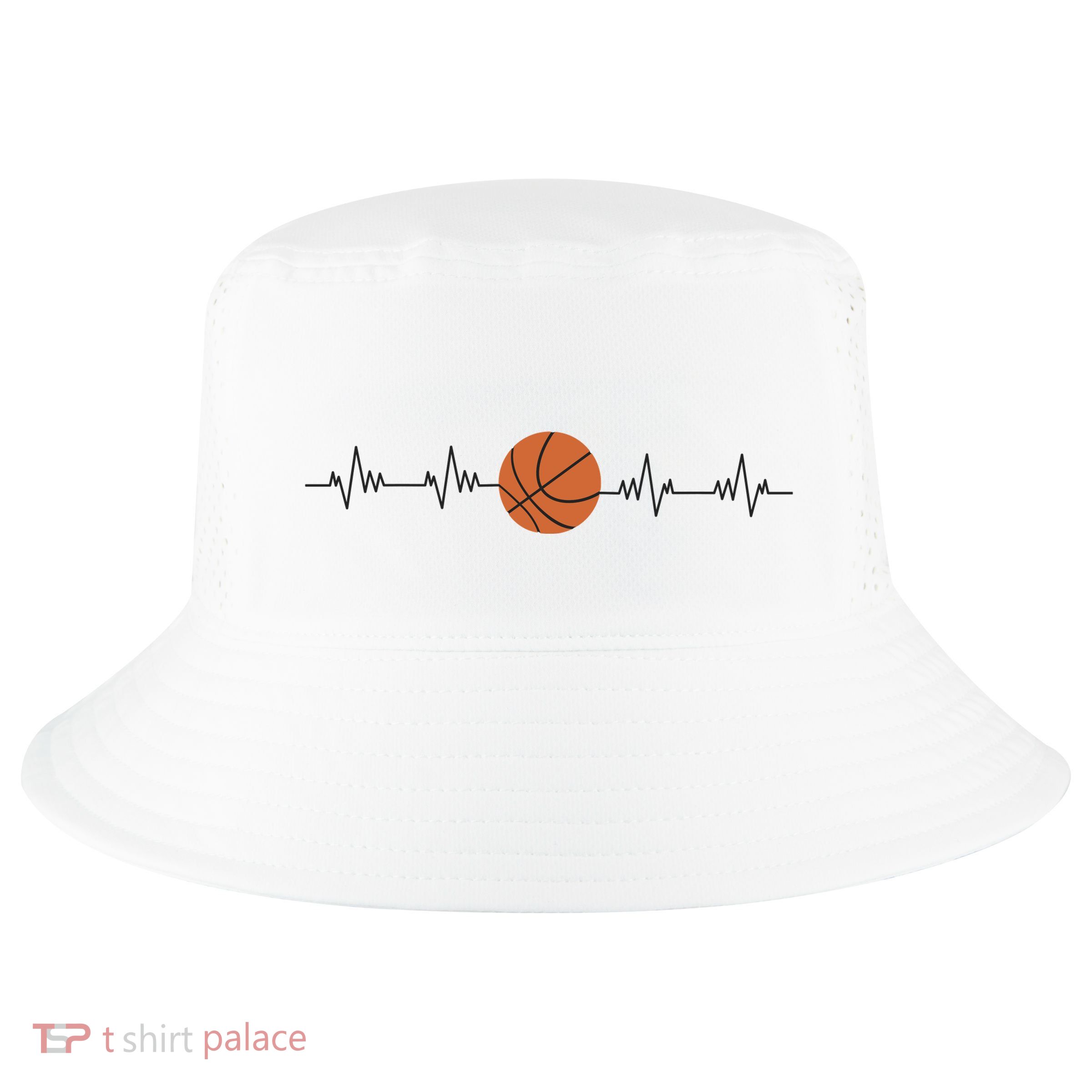 Basketball Heartbeat Cool Comfort Performance Bucket Hat