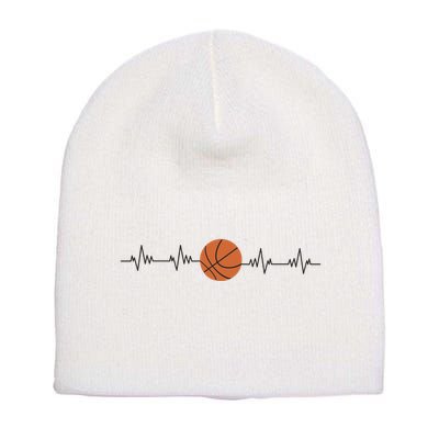 Basketball Heartbeat Short Acrylic Beanie