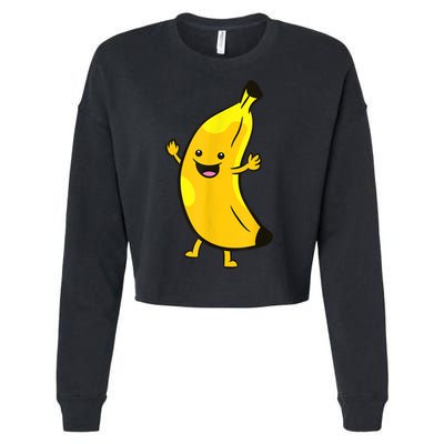 Banana Happy Banana Costume Fruit Love Bananas Cropped Pullover Crew