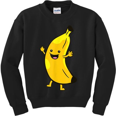 Banana Happy Banana Costume Fruit Love Bananas Kids Sweatshirt