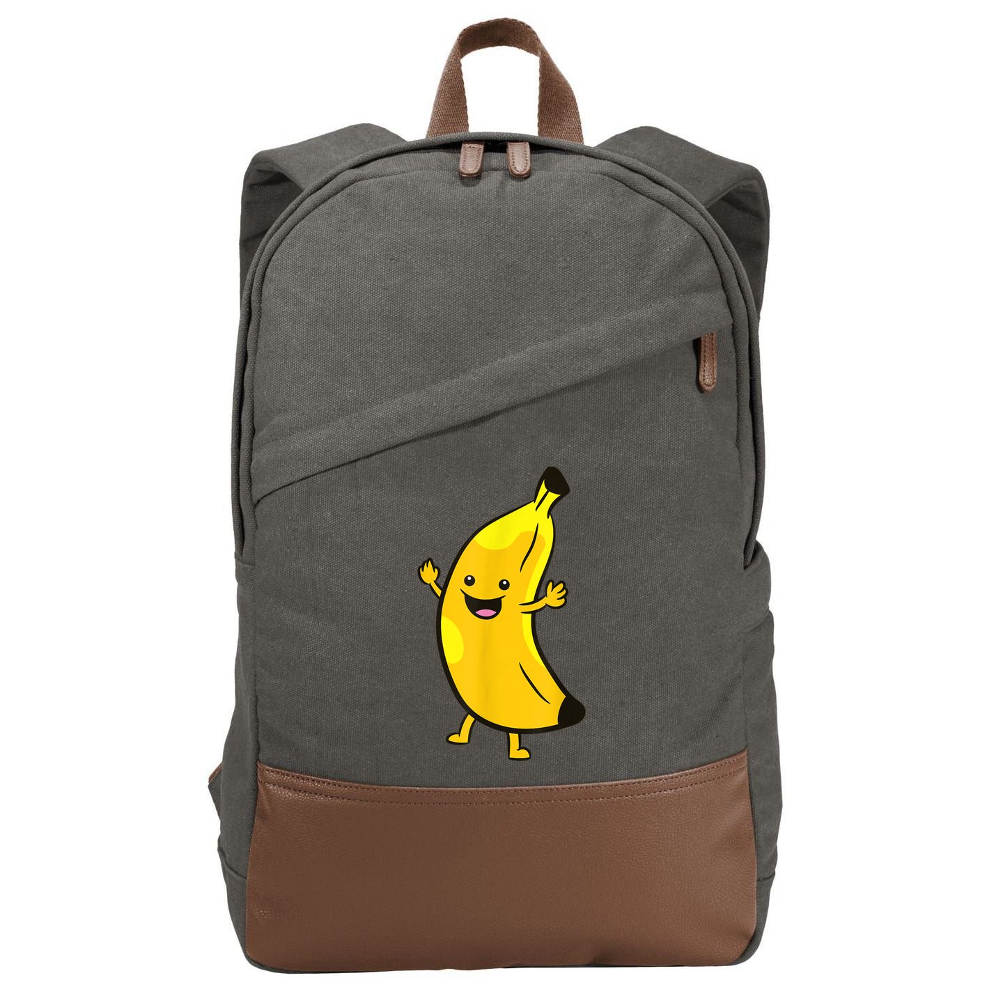 Banana Happy Banana Costume Fruit Love Bananas Cotton Canvas Backpack