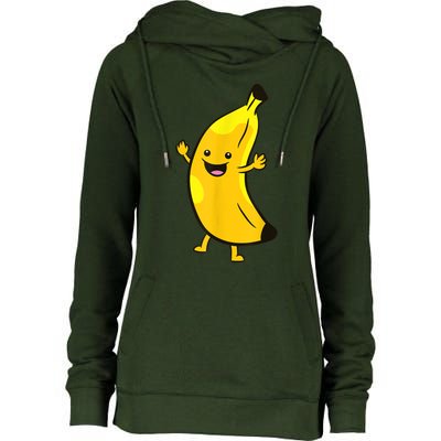 Banana Happy Banana Costume Fruit Love Bananas Womens Funnel Neck Pullover Hood