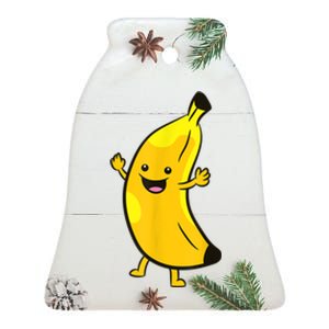 Banana Happy Banana Costume Fruit Love Bananas Ceramic Bell Ornament