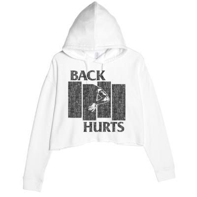 Back Hurts Crop Fleece Hoodie