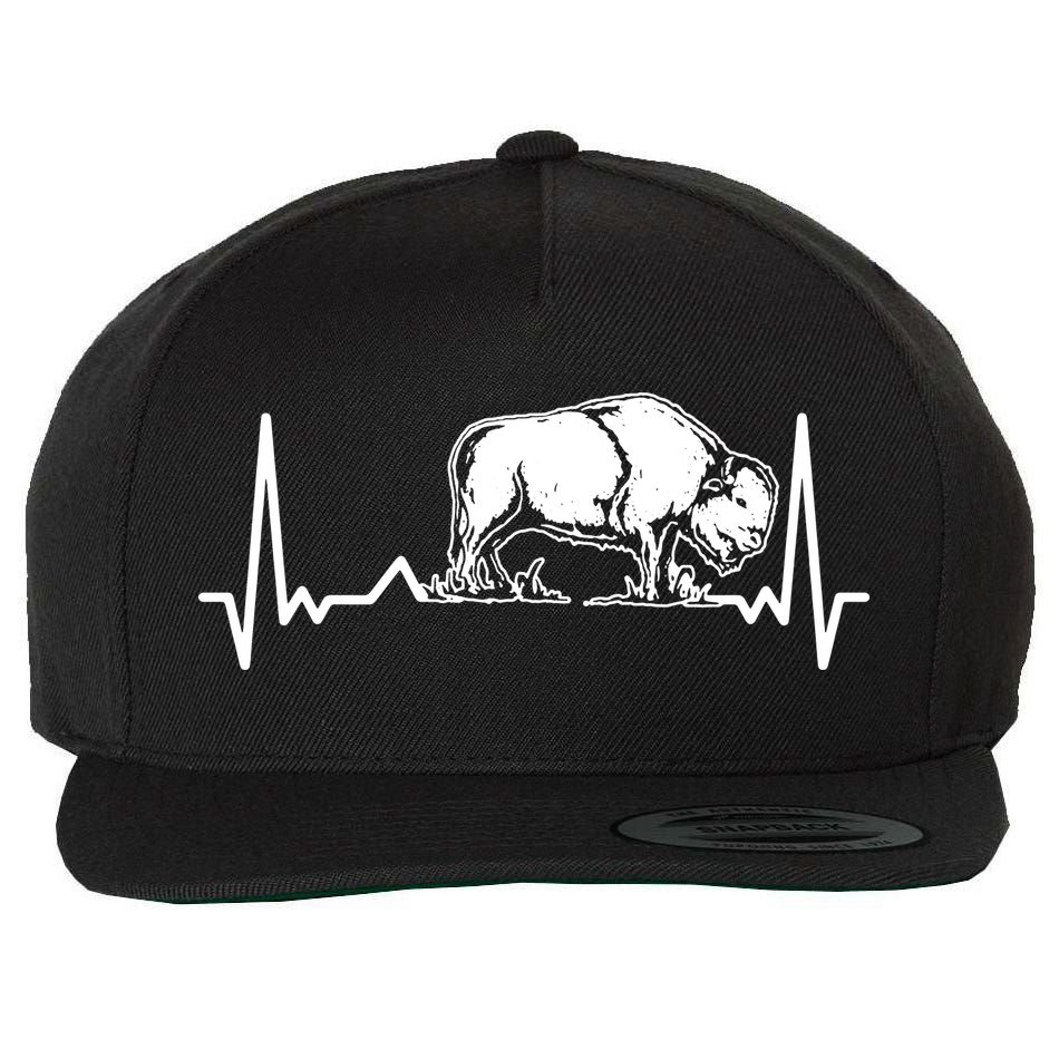 Bison Heartbeat Buffalo Wool Snapback Cap