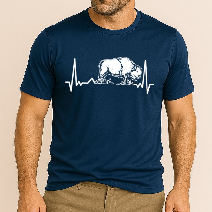 Bison Heartbeat Buffalo Cooling Performance Crew T-Shirt