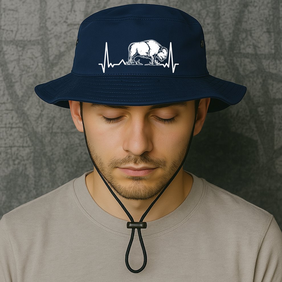 Bison Heartbeat Buffalo Bucket Hat