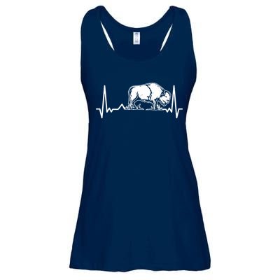 Bison Heartbeat Buffalo Ladies Essential Flowy Tank