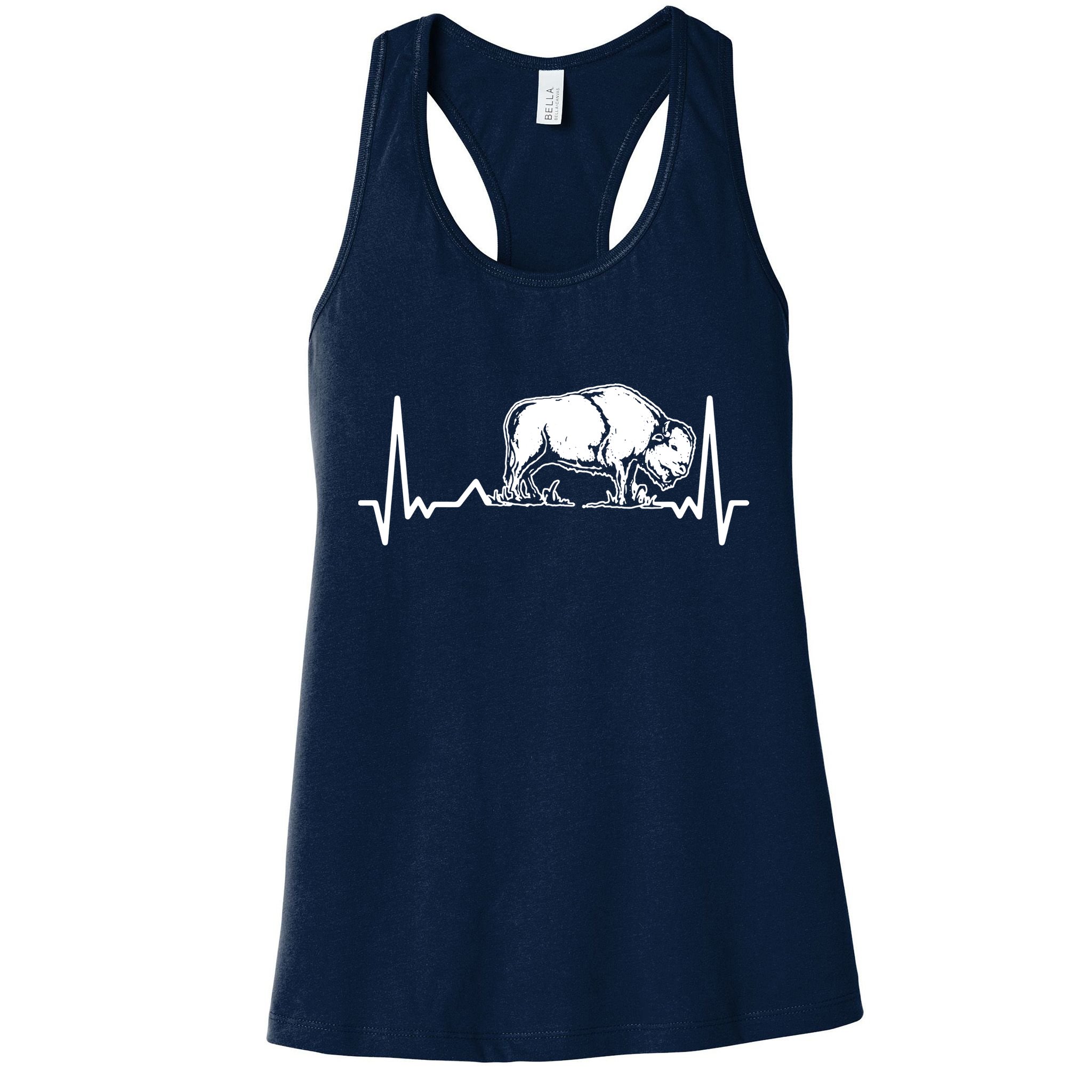 Bison Heartbeat Buffalo Womens Tank Top