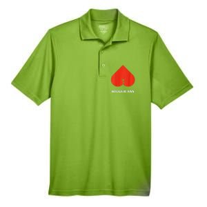 Big Heart Bigger Ass Butt Funny Sarcastic Humor Joke Men's Origin Performance Pique Polo