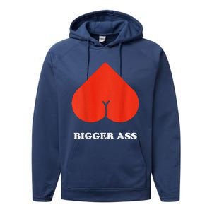 Big Heart Bigger Ass Butt Funny Sarcastic Humor Joke Performance Fleece Hoodie