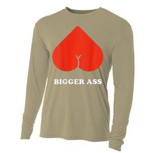 Big Heart Bigger Ass Butt Funny Sarcastic Humor Joke Cooling Performance Long Sleeve Crew