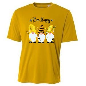 Bee Happy Bee Gnome Spring Cooling Performance Crew T-Shirt