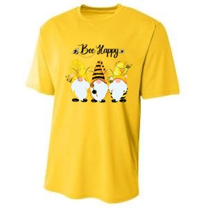 Bee Happy Bee Gnome Spring Performance Sprint T-Shirt