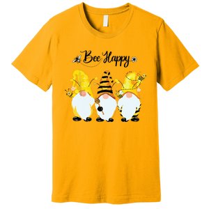 Bee Happy Bee Gnome Spring Premium T-Shirt