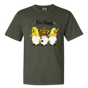 Bee Happy Bee Gnome Spring Garment-Dyed Heavyweight T-Shirt