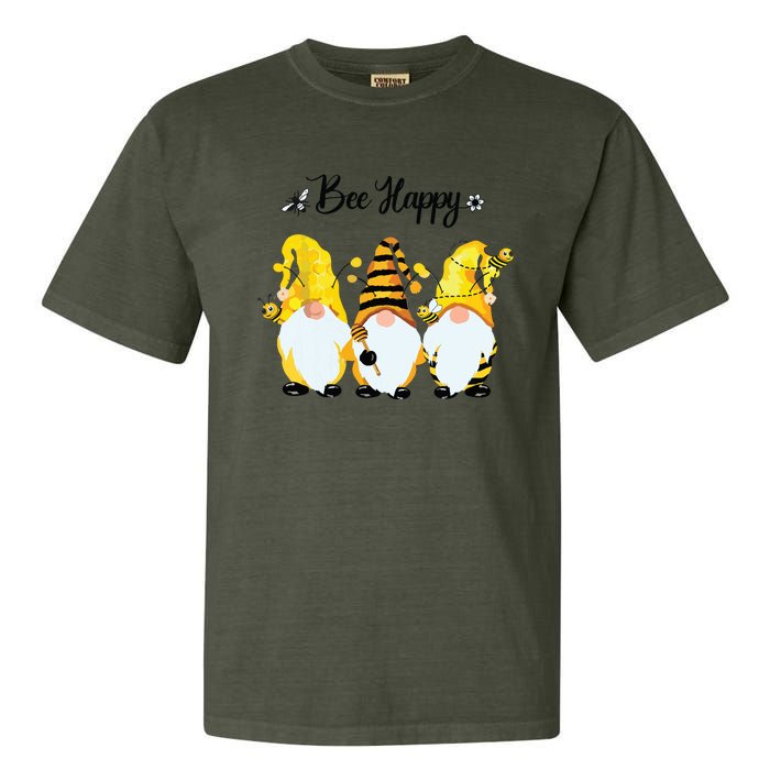 Bee Happy Bee Gnome Spring Garment-Dyed Heavyweight T-Shirt