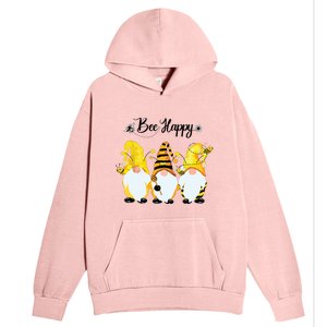 Bee Happy Bee Gnome Spring Urban Pullover Hoodie