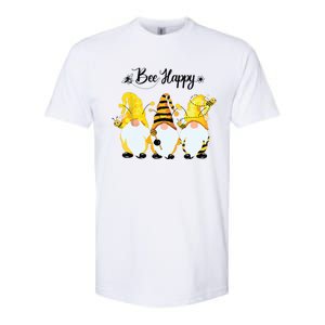 Bee Happy Bee Gnome Spring Softstyle CVC T-Shirt