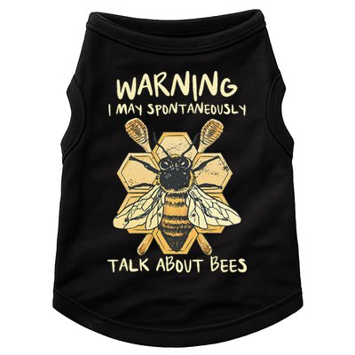 Bee Honeycomb Beekeeper Apiarist Funny Beekeeping Lover Doggie Tank
