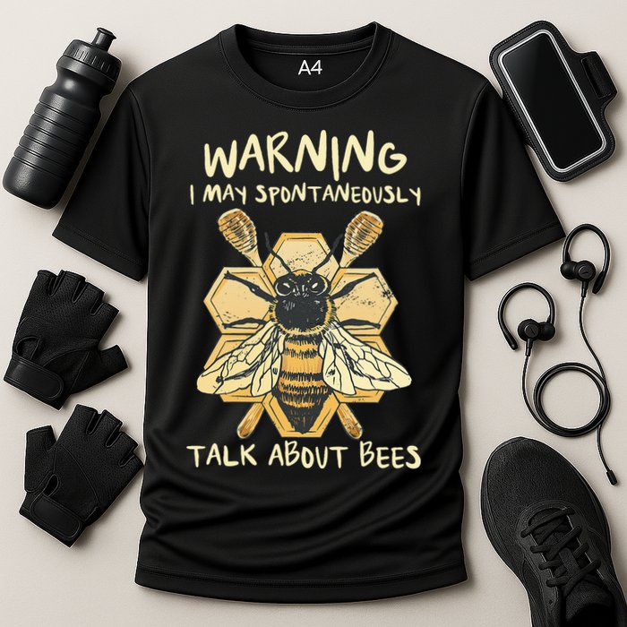 Bee Honeycomb Beekeeper Apiarist Funny Beekeeping Lover Cooling Performance Crew T-Shirt