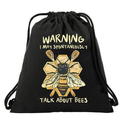 Bee Honeycomb Beekeeper Apiarist Funny Beekeeping Lover Drawstring Bag