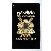 Bee Honeycomb Beekeeper Apiarist Funny Beekeeping Lover Golf Towel