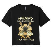Bee Honeycomb Beekeeper Apiarist Funny Beekeeping Lover Women's Crop Top Tee