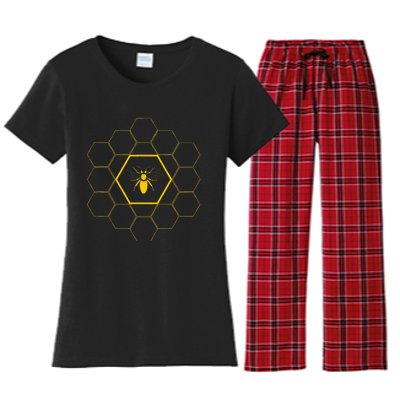 Bee Honeycomb Beekeeper Beekeeping Women's Flannel Pajama Set