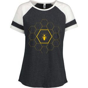 Bee Honeycomb Beekeeper Beekeeping Enza Ladies Jersey Colorblock Tee