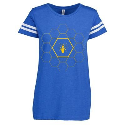 Bee Honeycomb Beekeeper Beekeeping Enza Ladies Jersey Football T-Shirt